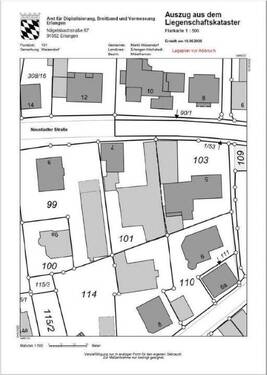 Lageplan - Grundstück in Weisendorf zum Kaufen