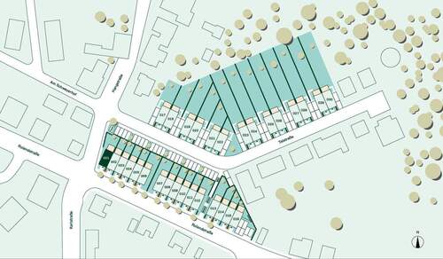 Lageplan des Reihenhauses im Projekt Wurmtalgärten - 