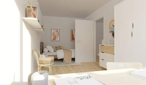 Visualisierung des Kinderzimmers im Reihenhaus - 