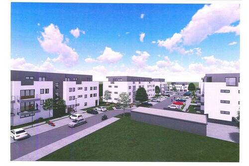 Visualisierte Gesamtansicht Wohnpark 60plus o.Gew. - 