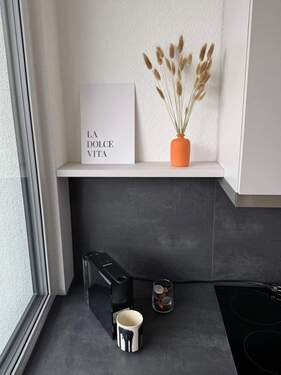 Ansicht Espressomaschine in der Einbauküche - 