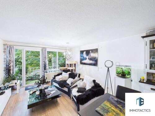 Wohnzimmer - Helle 2-Zimmer-Eigentumswohnung mit Balkon in ruhiger Lage von Bad Kreuznach