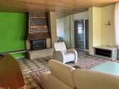 Wohnzimmer, Kamin, Zugang Terrasse - 