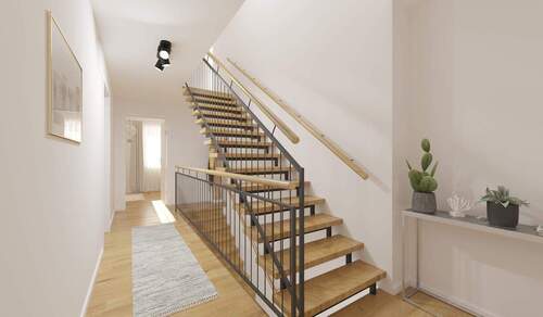 Heller und freundlicher Flur im Obergeschoss - 