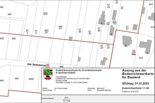 Auszug BRW-Karte - 