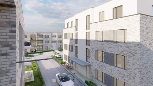 Zufahrt - Neubau Barrierefrei in St. Jürgen, 3 Zimmer, große Terrasse, Garten