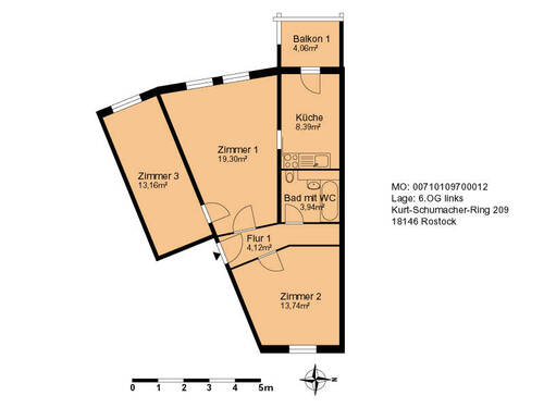 Grundriss - Große 3- Zimmer Wohnung sucht Nachmieter