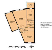 Große 3- Zimmer Wohnung sucht Nachmieter - Rostock Dierkow-Neu