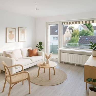KI Vorschlag Wohnzimmer - Modern renovierte 3-Zimmer-Wohnung mit Balkon - Einziehen und Wohlfühlen!
