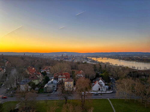 Blick Schlafzimmer - Atemberaubender Blick über Mainz