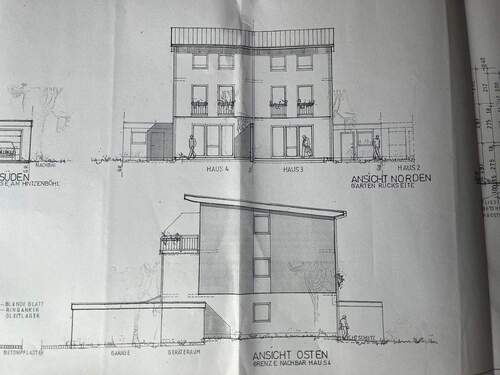 Plan Rückansicht von Haus 4 - 