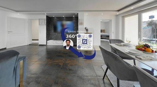 Wohnzimmer - Wohnen wie im Haus: 4 Zi. mit Garten & Terrasse - lichtdurchflutetes Souterrain, 5 Min. zum See