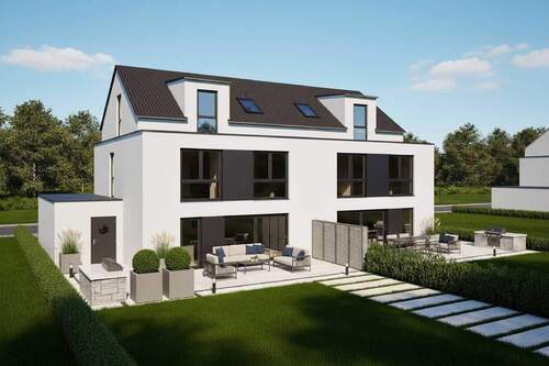 Gartenansicht - 6 Zimmer Doppelhaushälfte in Ratingen