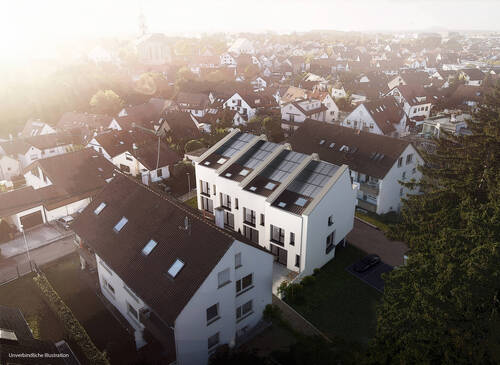 Vogelperspektive - 5 Zimmer Reihenmittelhaus zum Kaufen in Neuhausen auf den Fildern
