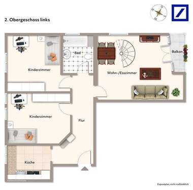 2. Obergeschoss links - 