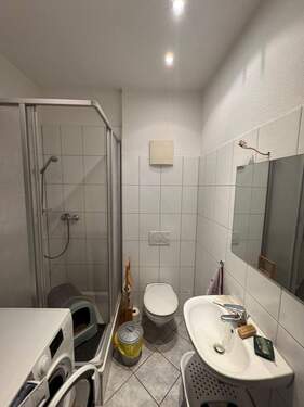 Gäste-WC mit Dusche und Waschmaschinenanschluss - 