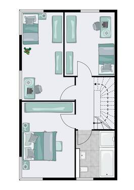 Obergeschoss - Reihenendhaus mit 143,70 m² in Kirchheim unter Teck zum Kaufen