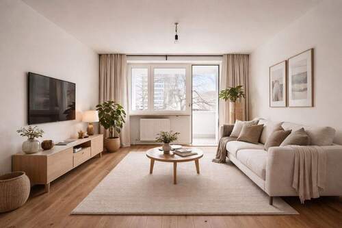 Einrichtungsbeispiel WZ - Geschmackvolle & kernsanierte 3-Zi-Wohnung 