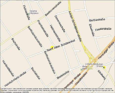 Kartenausschnitt - 2 Zimmer Etagenwohnung zur Miete in Hamburg