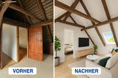 mögliches Vorher/ Nachher - 3 Seiten Hof Sanierungsbedürftig