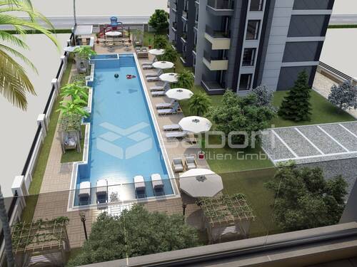 Blick auf den Pool(Visualisierung) - Heimisch in der Ferne! - 135.000,00&nbsp;EUR Kaufpreis, ca.&nbsp; 47,00&nbsp;m&sup2;&nbsp;Wohnfl&auml;che