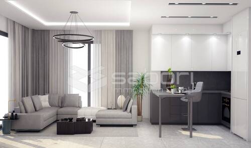 Wohnzimmer(Visualisierung) - 2 Zimmer Etagenwohnung in Antalya