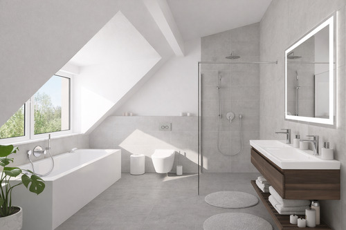 Badezimmer visualisiert - 4 Zimmer Etagenwohnung in München