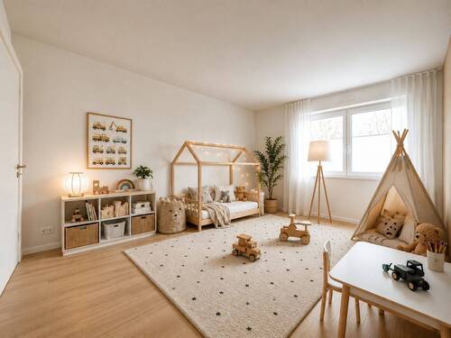 Kinderzimmer - Bsp. möbliert - 