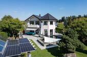 . - LUXUS-ZWEIFAMILIENHAUS MIT AUFZUG, SAUNA, GARTEN, GARAGEN & KOI-BECKEN