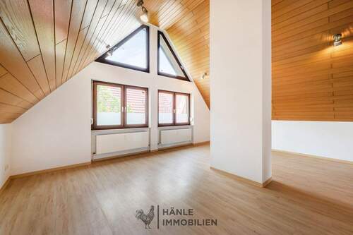 Wohn-/Essbereich - Lichtdurchflutete Dachgeschosswohnung mit 4,20 m Deckenhöhe in zentraler Lage von Weinsberg