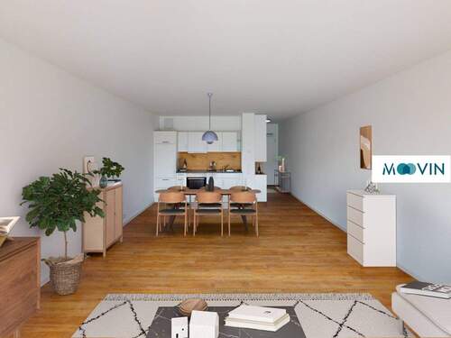 Ansicht II: Wohnbereich - 1 Zimmer Etagenwohnung zur Miete in Heidenheim