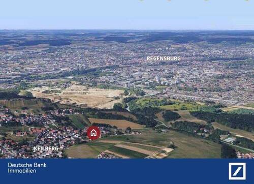Lage Luftbild - Baugrundstück in schöner und ruhiger Wohnlage RegensburgKeilberg