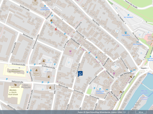 Lidl, Rathaus, Schule, Kita - 