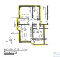 3 Zi-Erdgeschoss mit Terrasse und Balkon - Bad Zwesten