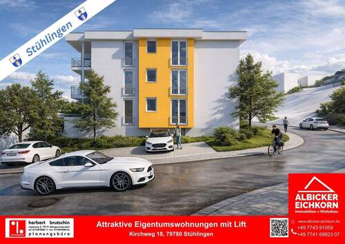 Bild 1 - 3 Zi. Dachgeschoss mit Balkon ca. 85 m²-Wohnung Nr. 5-Kirchweg 18-79780 Stühlingen-Neubau