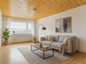 Wohnzimmer Staging - Traumhafte Feldrandlage in Obersulm - Stilvolle Wohnung mit einzigartigem Ausblick (Variante)