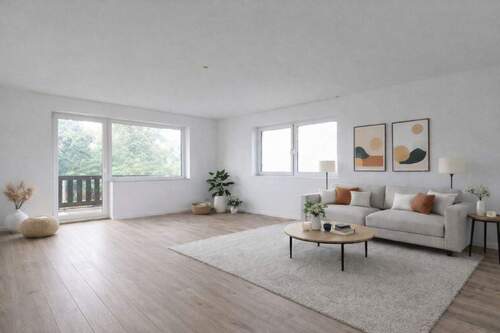 Wohnzimmer_KI-generiert - 4 Zimmer Etagenwohnung zum Kaufen in Halle (Westfalen)