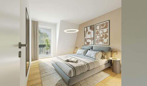 Whg.9 Schlafzimmer .jpg - Ferienwohnung mit 2 Balkonen - 522.410,00&nbsp;EUR Kaufpreis,