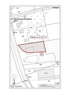 Flurkarte_Uthwerdumer Straße 2500 qm - 