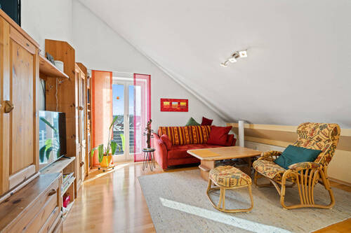 Wohnzimmer - Etagenwohnung mit 96,10 m² in Ravensburg / Oberzell zum Kaufen