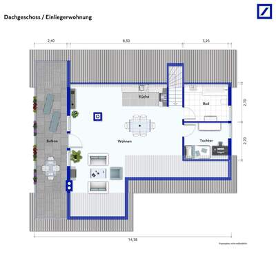 Dachgeschoss Einlieger-Whg. - 