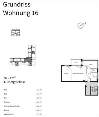E.16 WE16 - Etagenwohnung mit 72,30 m² in Offenbach am Main zum Kaufen
