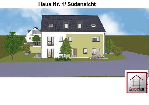 Haus Nr. 1 Süd-Ostansicht.jpg - LETZTE WOHNUNG IM HAUS! 3,5-Zimmer-Neubau-Wohnung mit Balkon in ruhiger und grüner Wohnlage