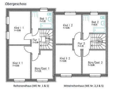 Obergeschoss - Reihenmittelhaus mit 142,80 m² in Reppenstedt zum Kaufen