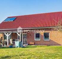 Stilvoller Bungalow in ruhiger Lage - Wohnen auf einer Ebene mit großzügigem Gartenparadies - Badbergen Grothe