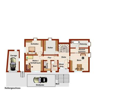 Untergeschoss mit Einliegerwohnung - 