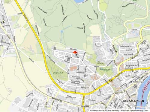 Lageplan - Etagenwohnung mit 86,00 m&sup2; in Bad Säckingen zur Miete