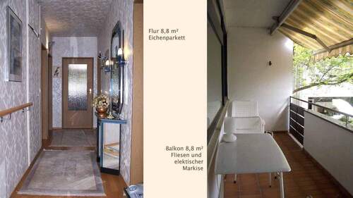 Flur und Balkon - 