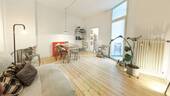 Wohnzimmer - Gruenderzeit-Juwel im Agnesviertel - 2 Zimmer, Dielenboden, Denkmalschutz