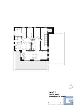 Geschossplan - Haus E - Staffelgeschoss - Etagenwohnung mit 108,00 m² in Heikendorf zum Kaufen